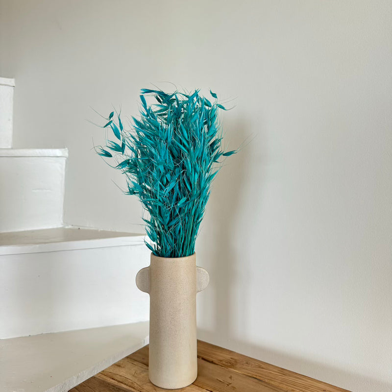 Botte fleurs séchées Avoine Turquoise