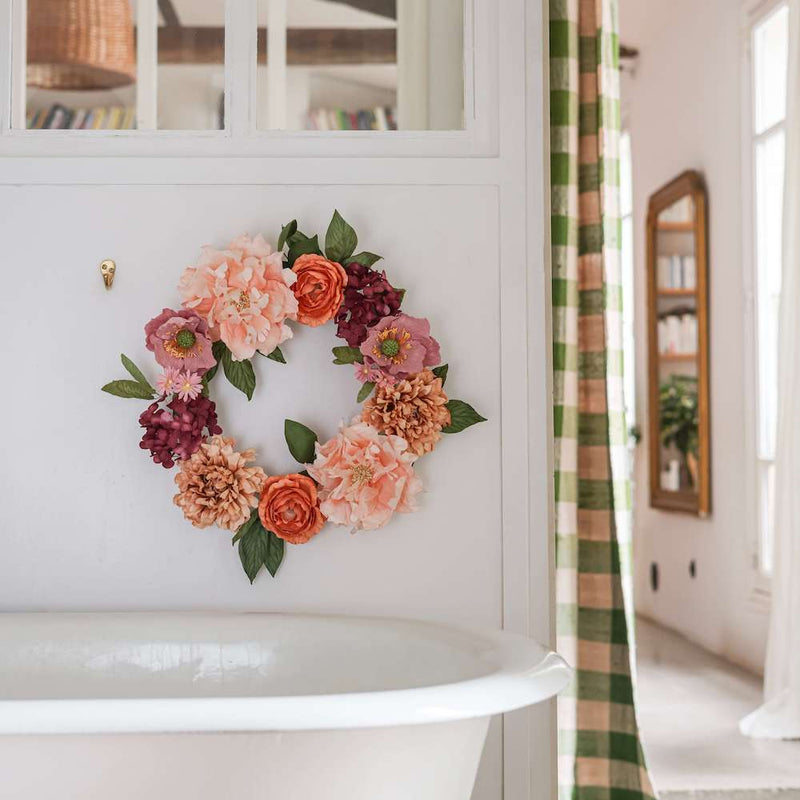 couronne-fleurs-papier-flowrette-pourpre