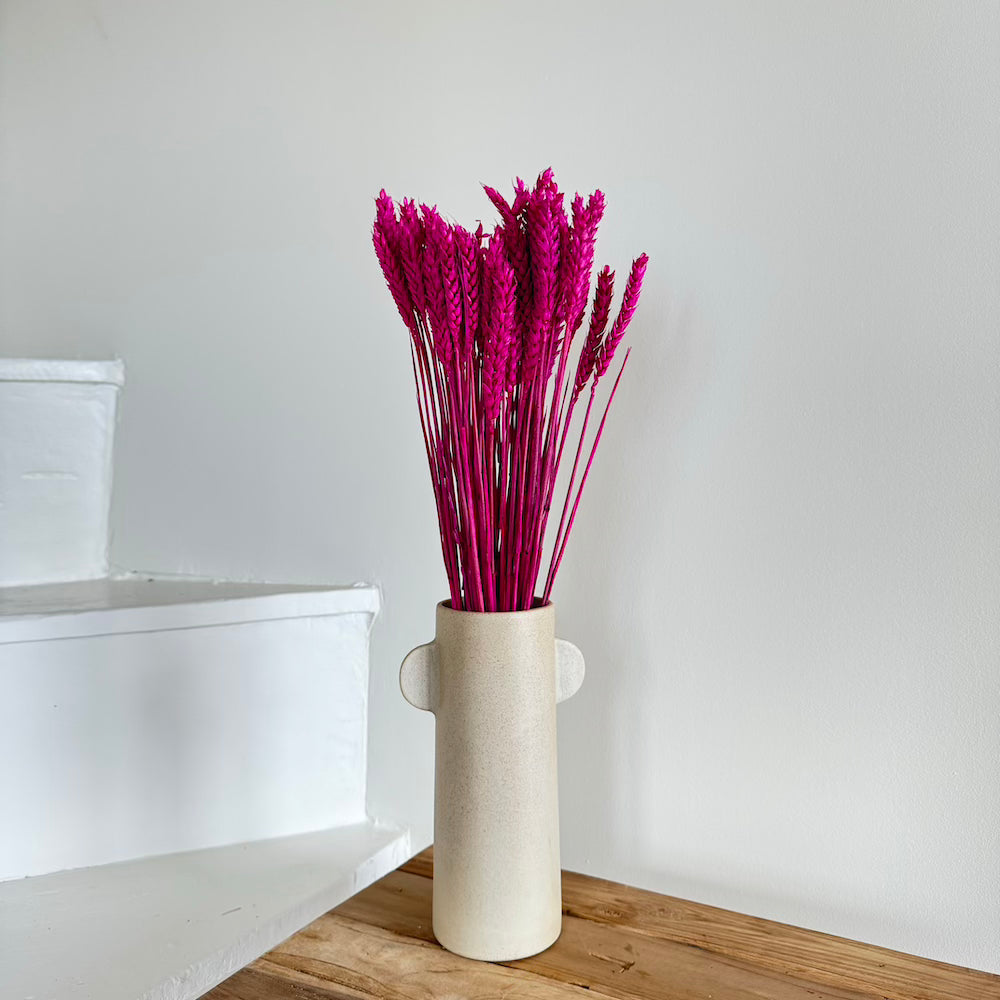Botte fleurs séchées Blé Magenta