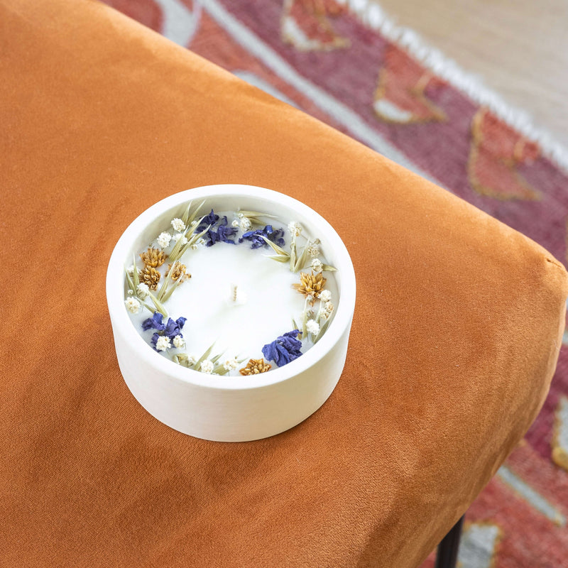 bougies-fleuries-bleu-verte