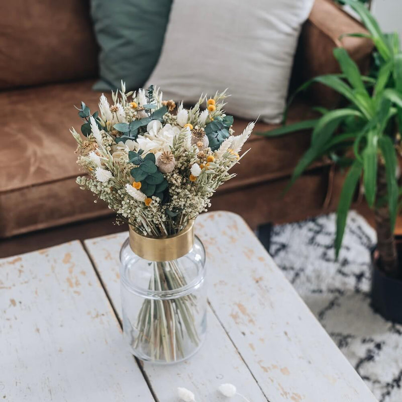 Bouquet fleurs séchées et stabilisées Gaspard