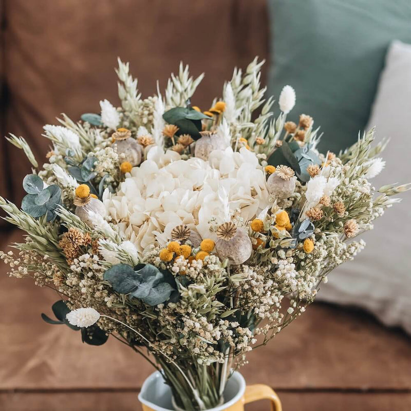 Bouquet fleurs séchées et stabilisées Gaspard