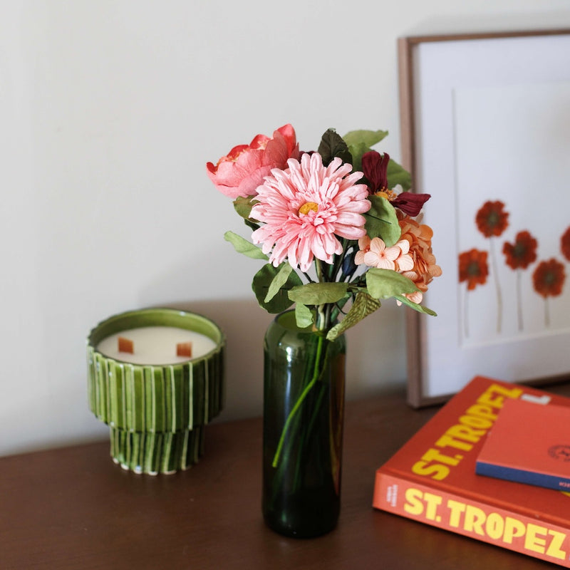 Bouquet fleurs en papier Valadon