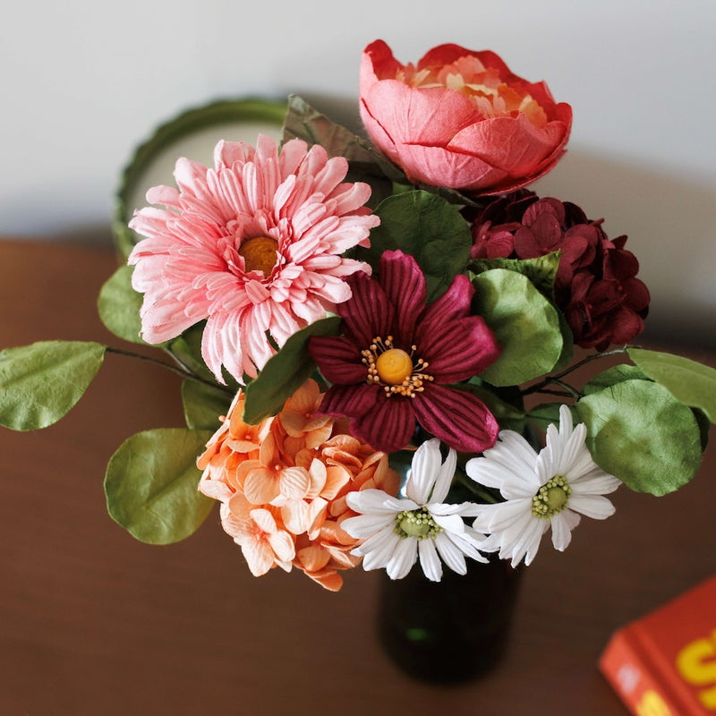 Bouquet fleurs en papier Valadon
