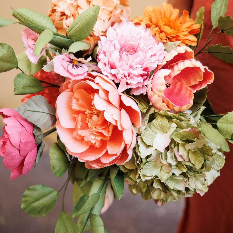 Bouquet fleurs en papier Claudel