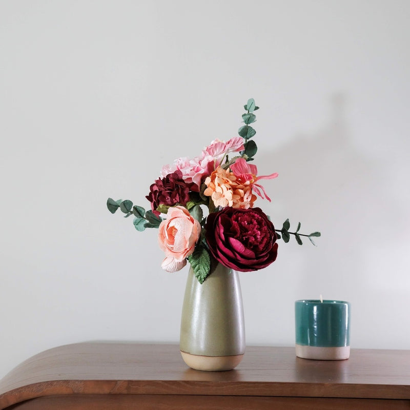 Bouquet fleurs en papier Mondrian