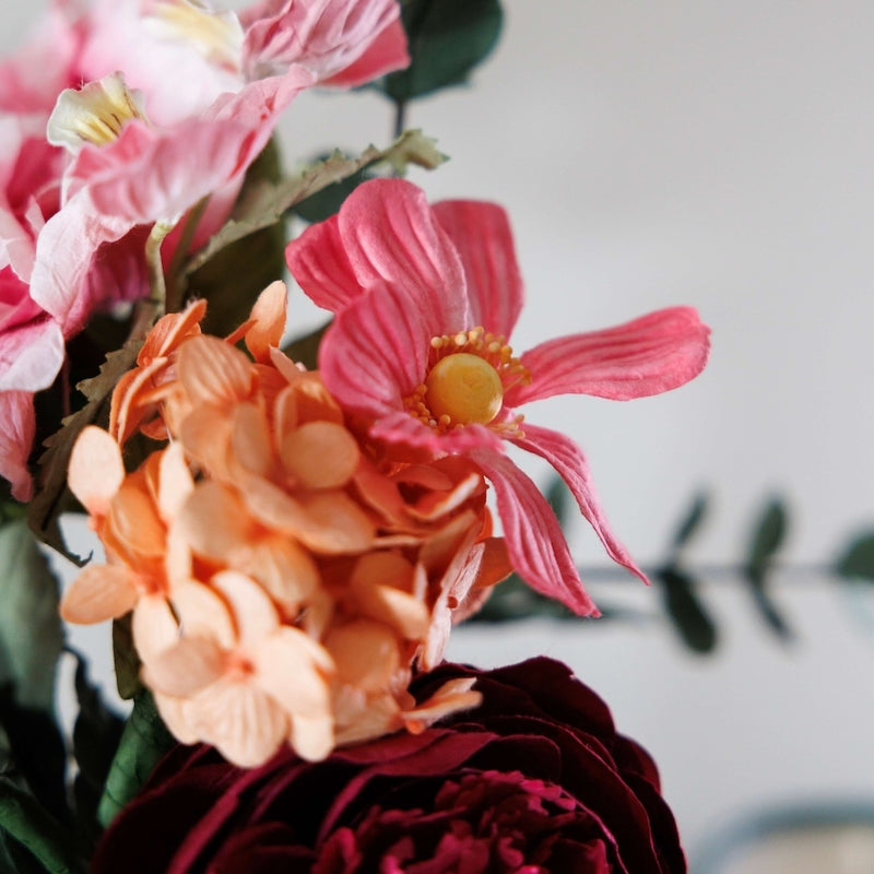Bouquet fleurs en papier Mondrian