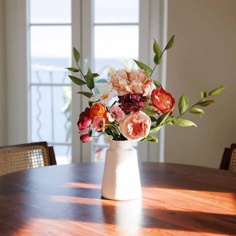 Bouquet fleurs en papier Seurat