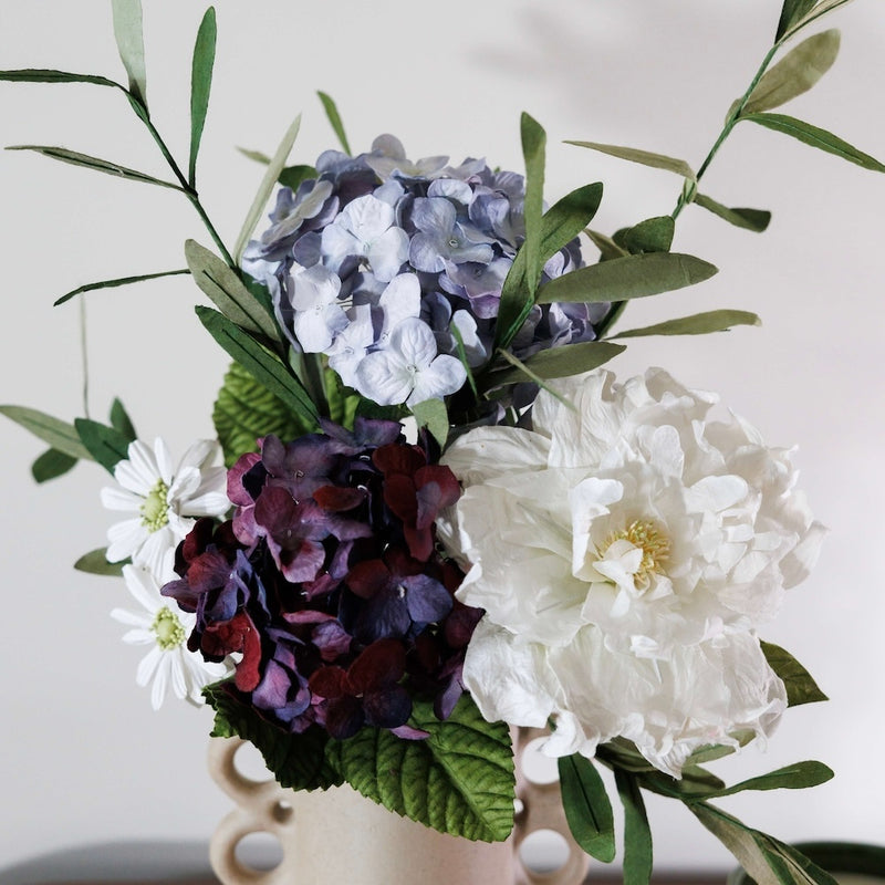 Bouquet fleurs en papier O'Keeffe