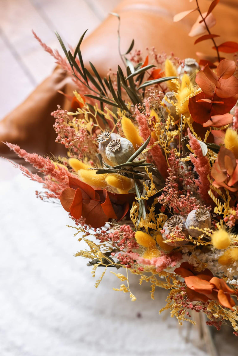 Bouquet fleurs séchées et stabilisées Louis