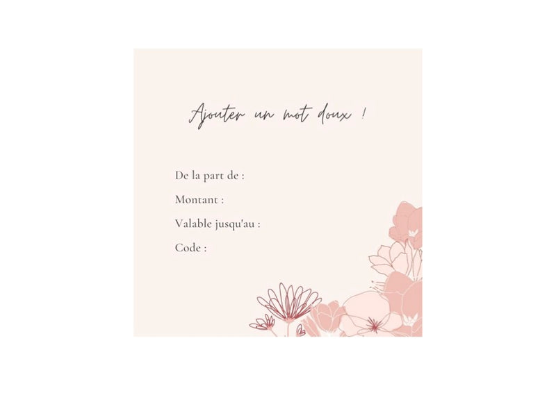 La carte cadeau Flowrette