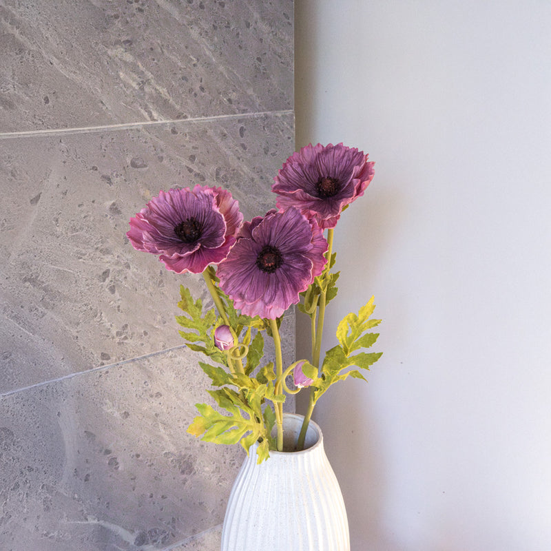 Purple artificial poppy