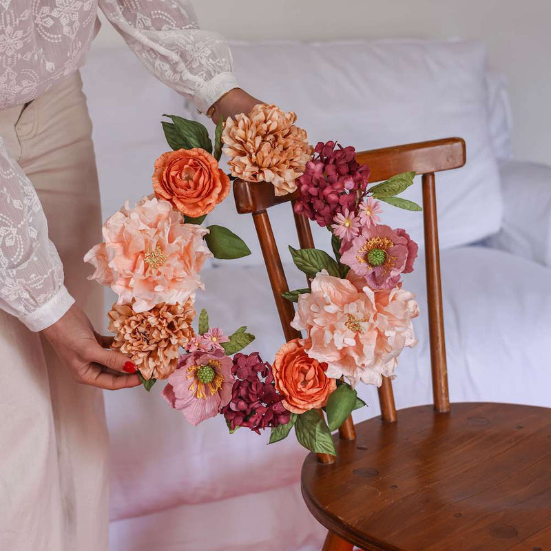 couronne-fleurs-papier-flowrette-pourpre