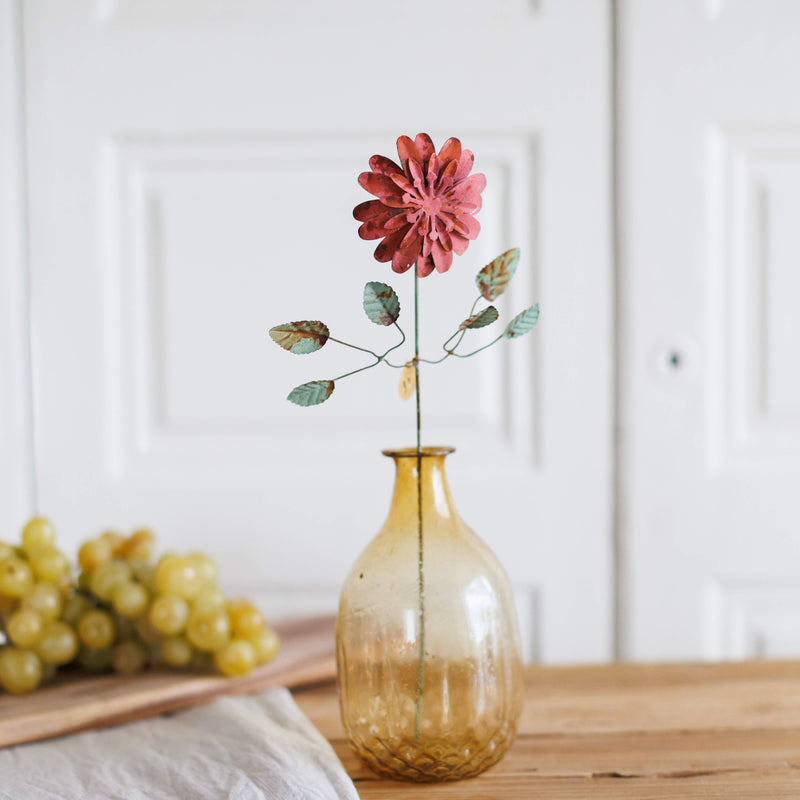 Fleur en laiton Kalika corail