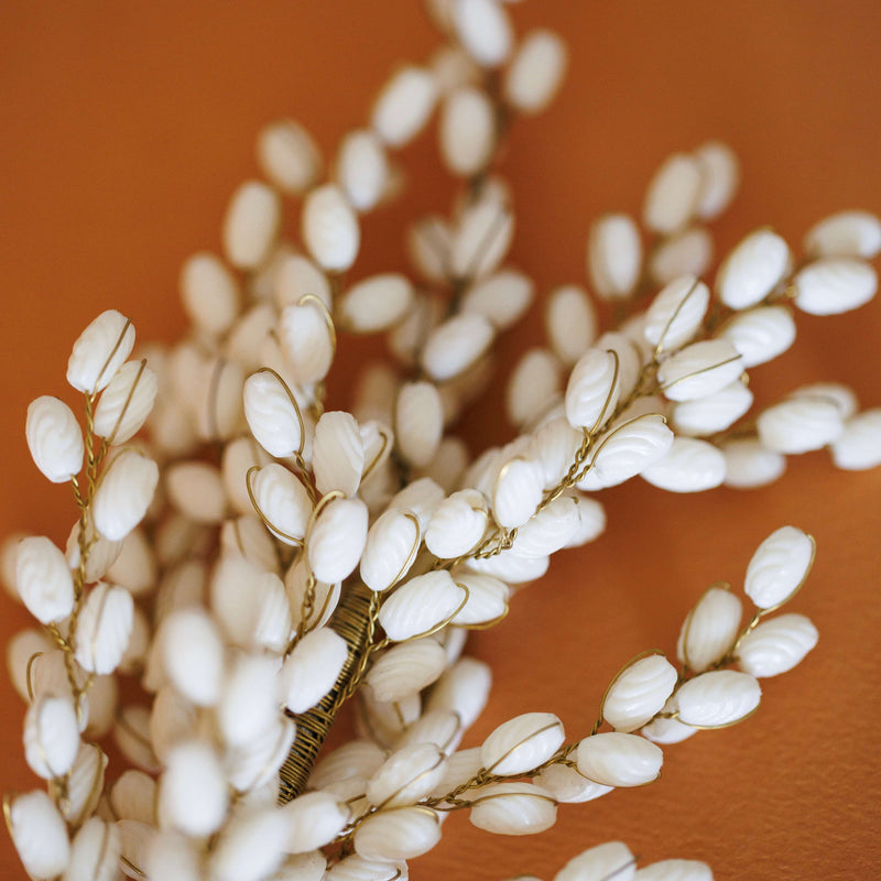 Branchage en laiton blanc