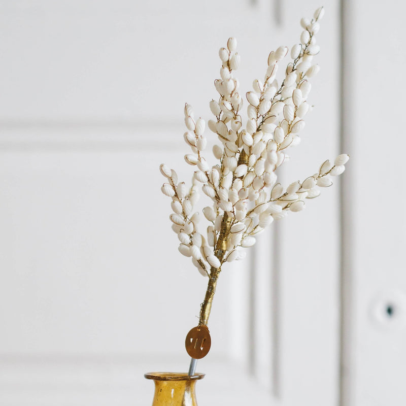 Branchage en laiton blanc