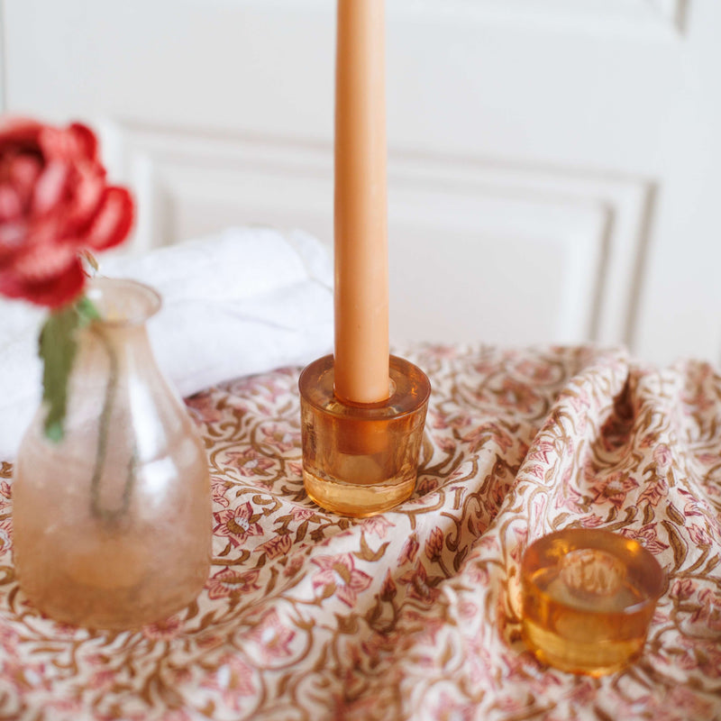 Petit bougeoir Shanti pêche