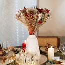 Bouquet fleurs séchées et stabilisées d'hiver rouge