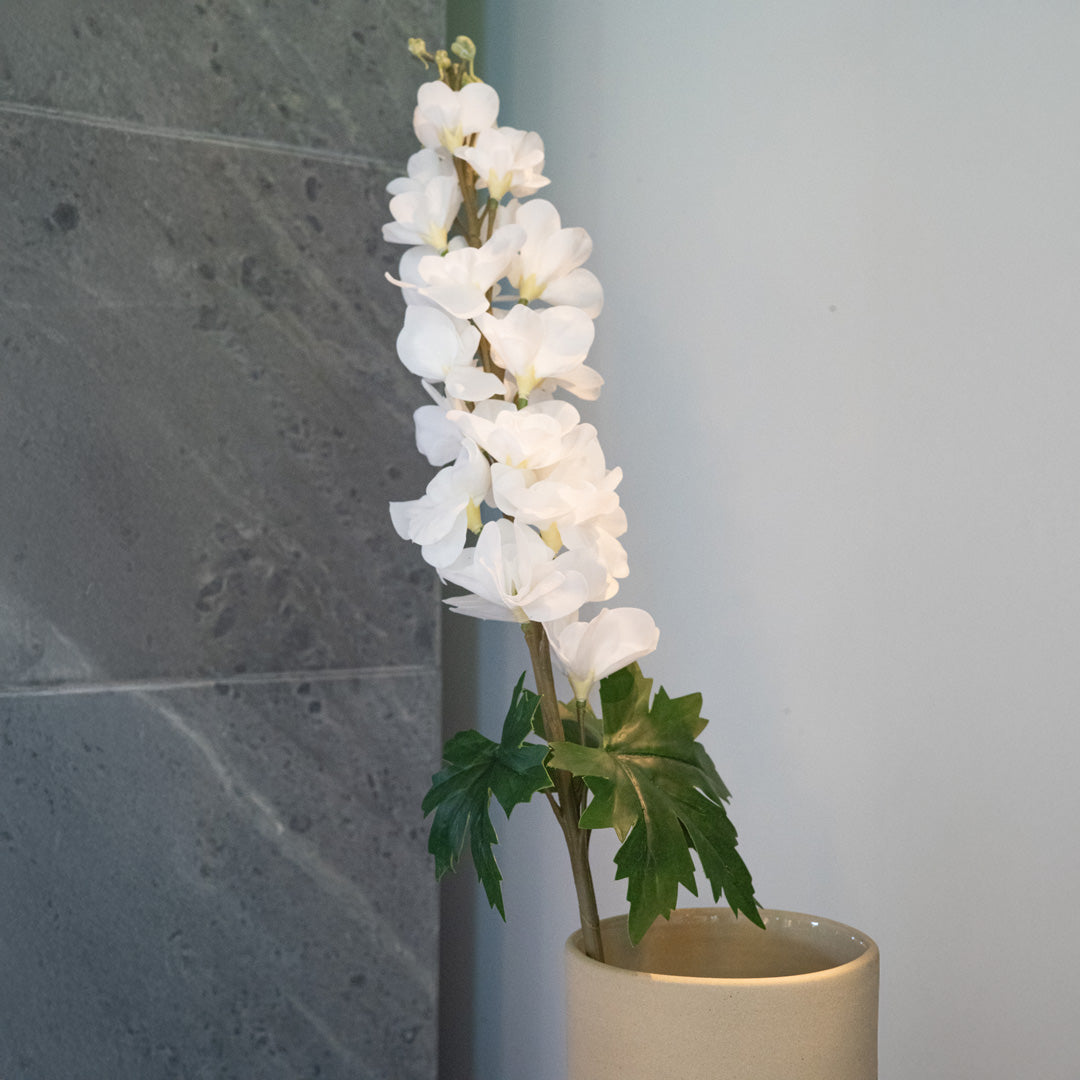 Flowrette delphinium blanc fleur artificielle real touch