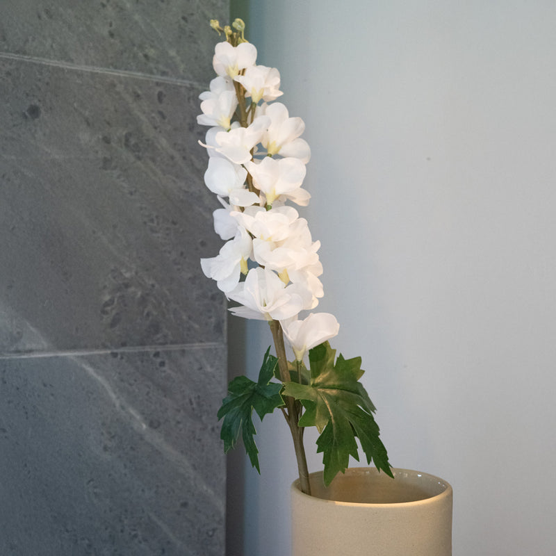 Flowrette delphinium blanc fleur artificielle real touch
