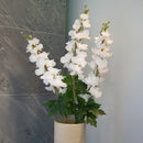 Flowrette delphinium blanc fleur artificielle real touch