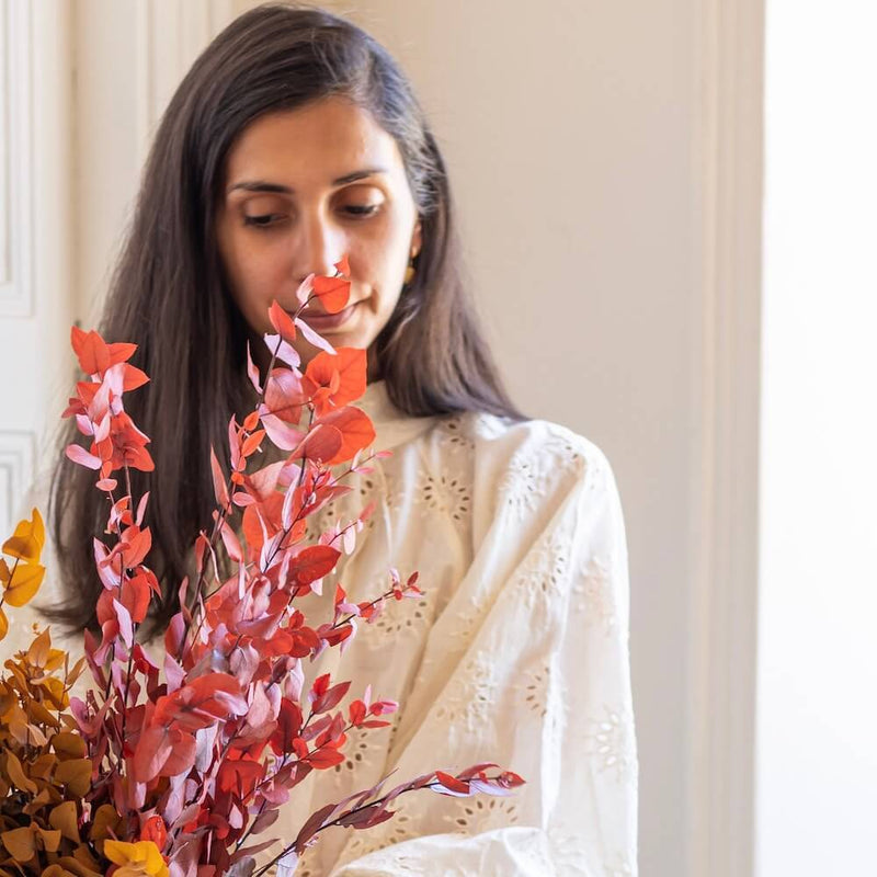 Botte fleurs stabilisées eucalyptus stuartiana rouge stabilisé