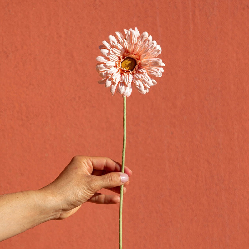 fleur-papier-flowrette-gerbera-corail