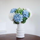 Bouquet of artificial flowers hydrangeas