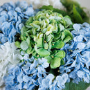 Bouquet of artificial flowers hydrangeas
