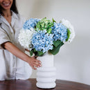 Bouquet of artificial flowers hydrangeas