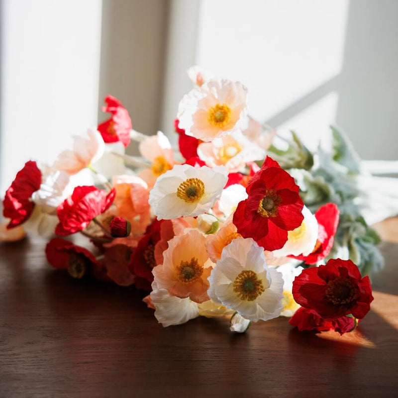 Bouquet of Artificial Flowers Pavotes
