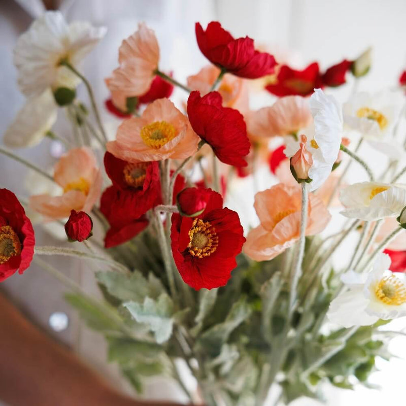 Bouquet of Artificial Flowers Pavotes