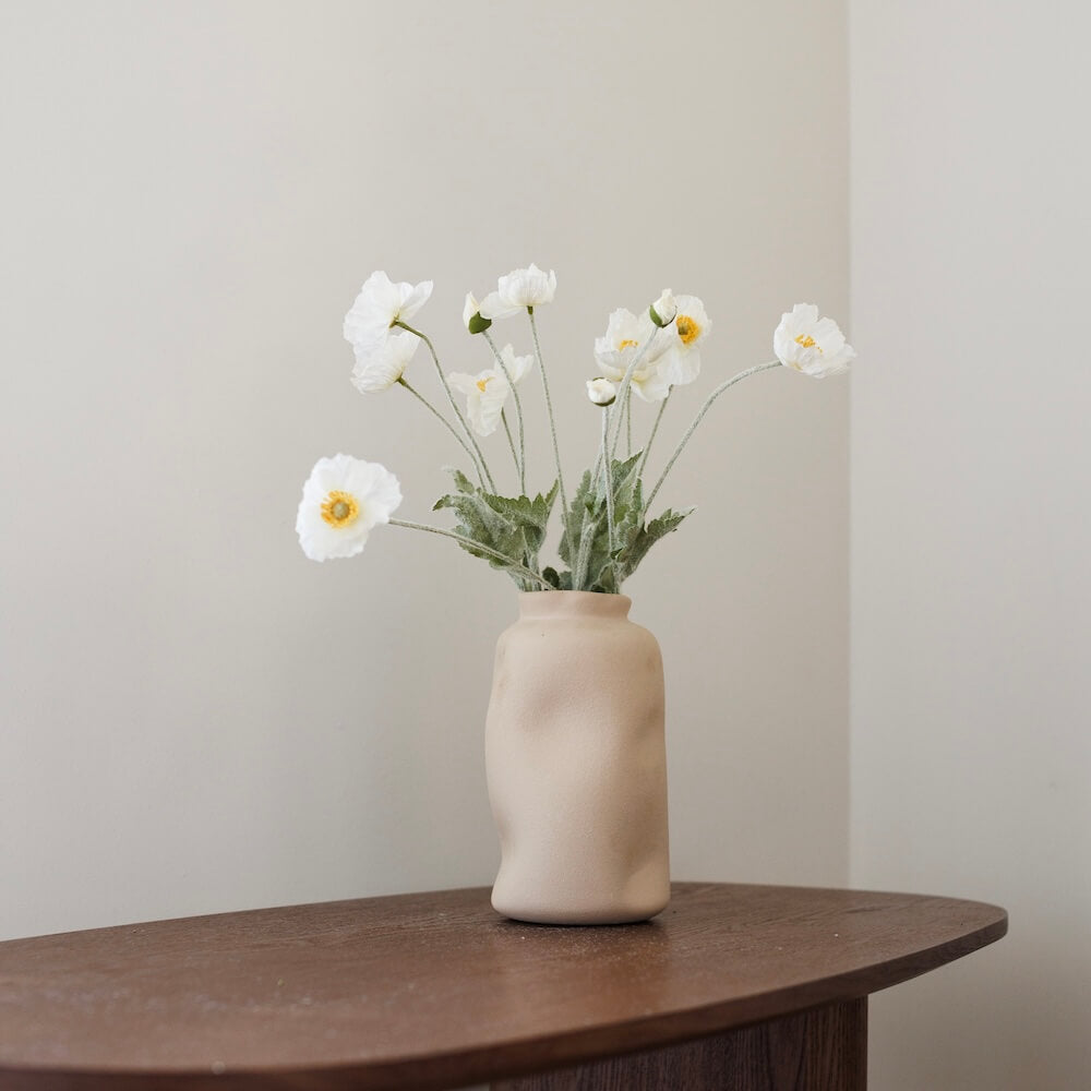 White artificial poppy