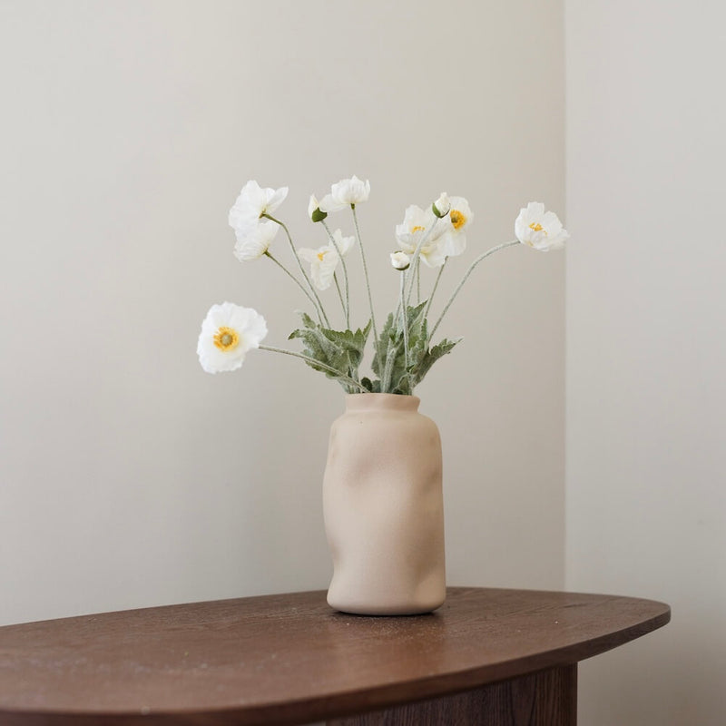 White artificial poppy