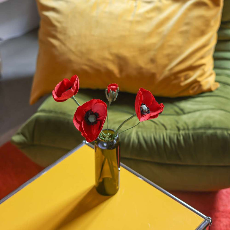 Bouton de coquelicot en papier