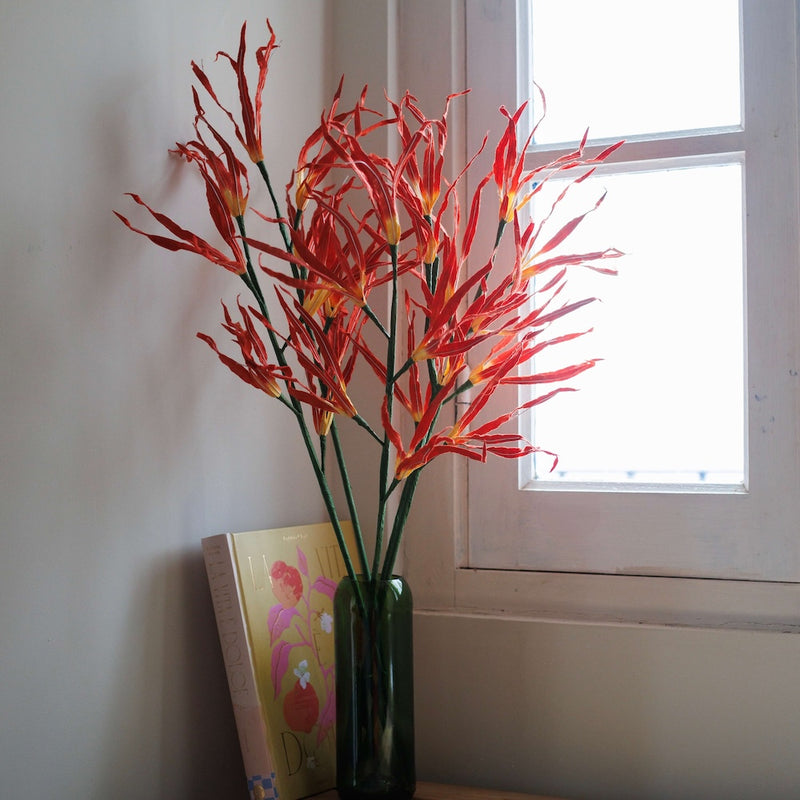 Orchidée de la Passion en papier orange