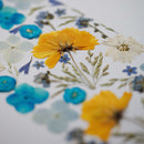 herbier-fait-main-fleurs-bleues-jaunes