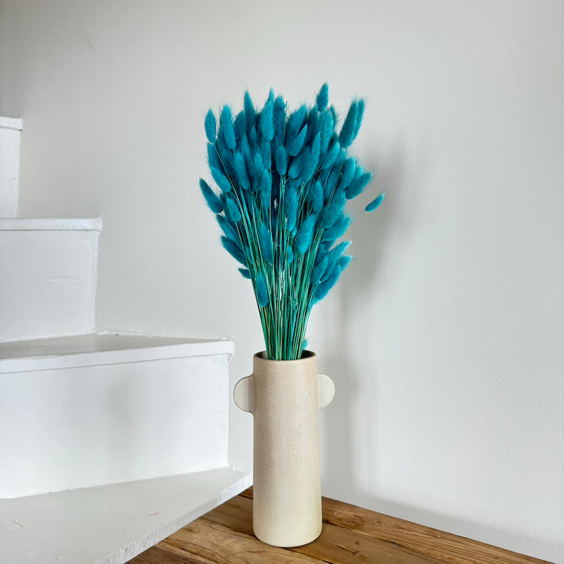 Botte fleurs séchées Lagurus Turquoise