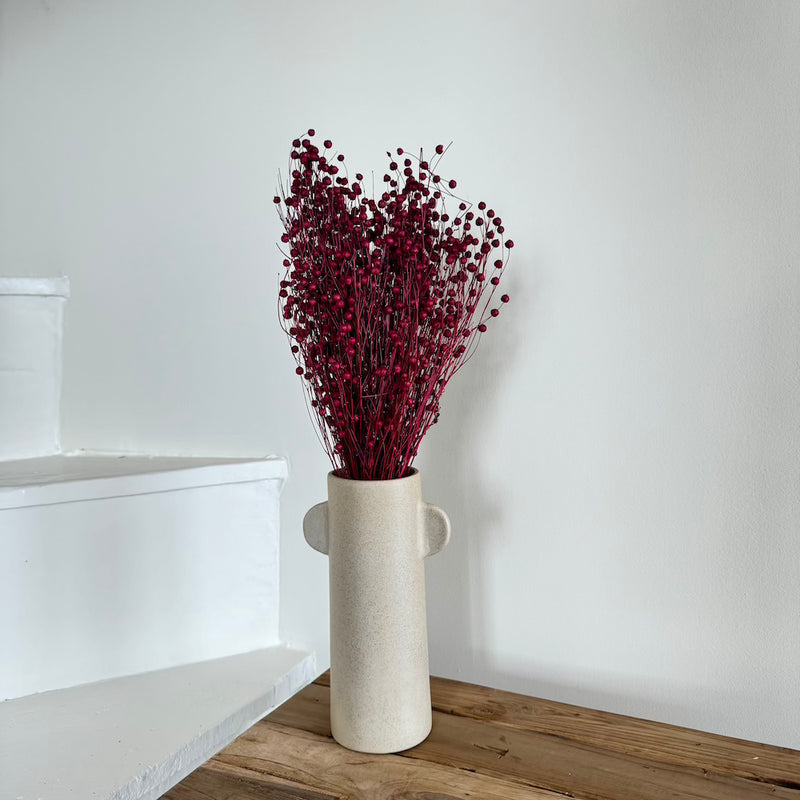 Botte fleurs séchées Lin Bordeaux