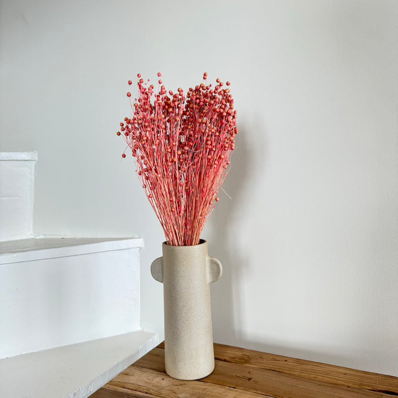 Botte fleurs séchées Lin Vieux rose
