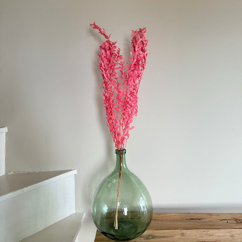 Botte fleurs stabilisées Ruscus Vieux rose