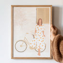 Affiche la femme au vélo