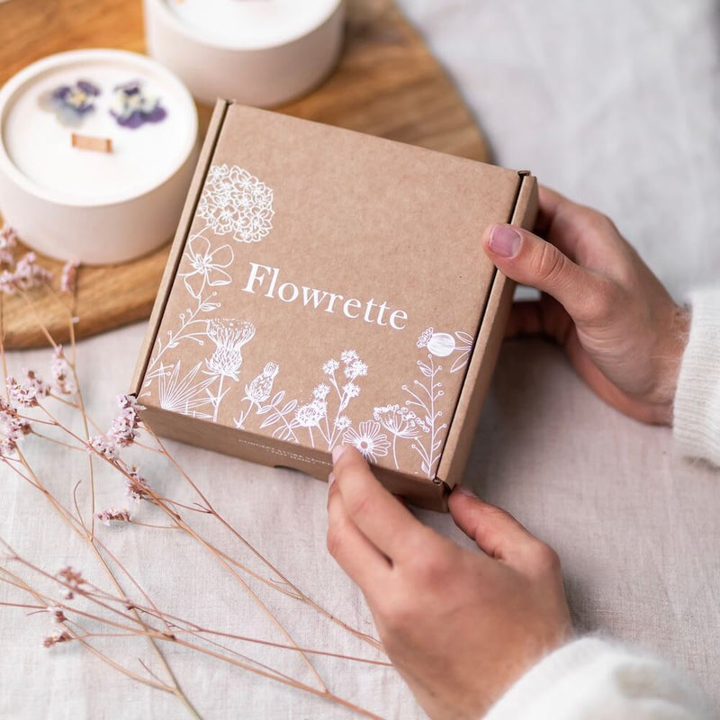 bougie-fleurie-flowrette-artisanale-orange