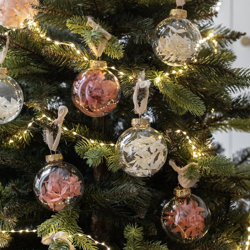 Boules de Noël rose